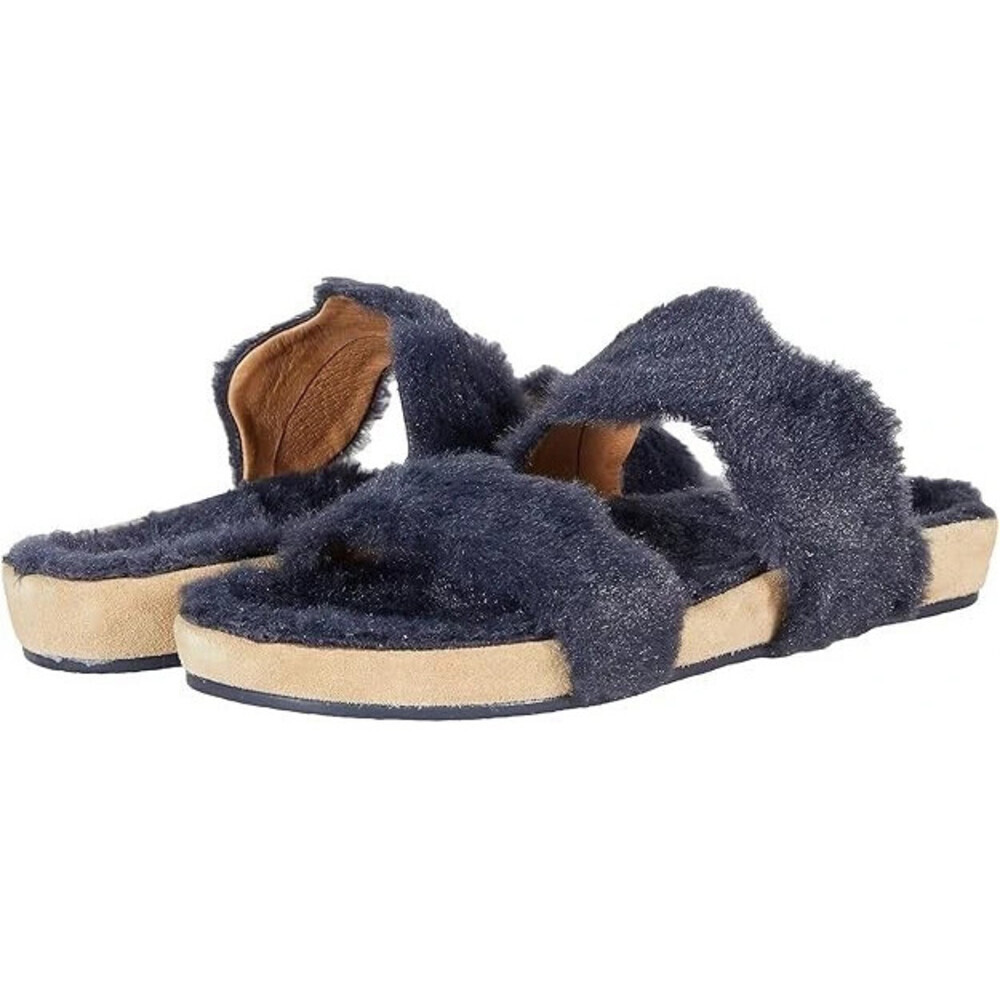 Jack Rogers Lauren Sandals Women's Midnight Navy Comfort Cozy Slides JOBB1474